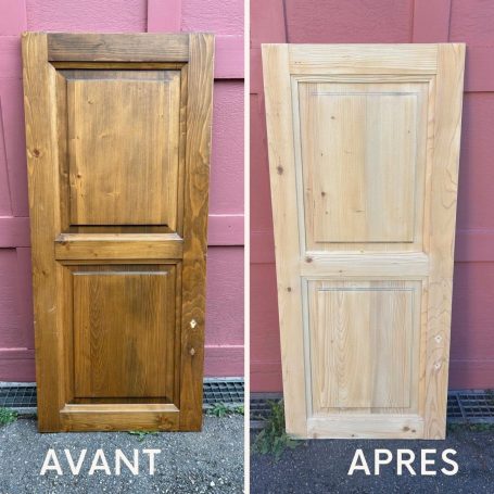 Aérogommage porte de placard