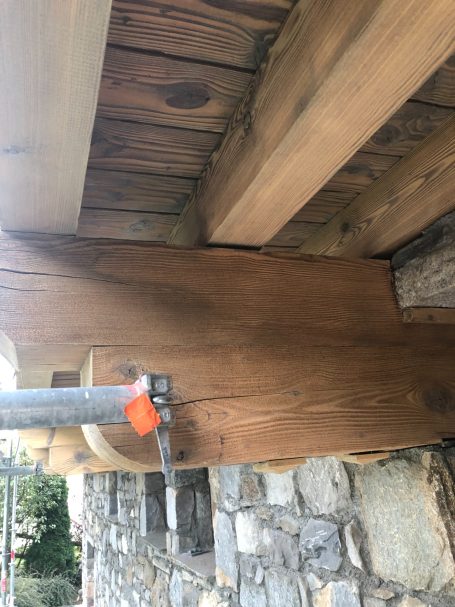 Aérogommage d'un balcon