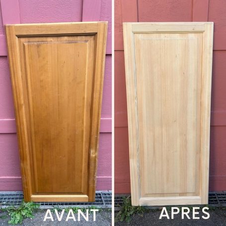 Aérogommage porte de placard